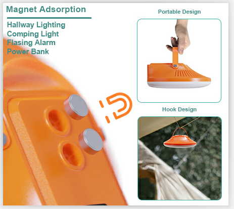 solar flood light camping system