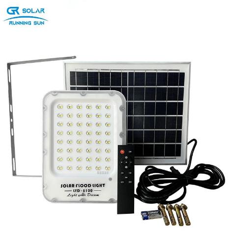 solar flood light with remote